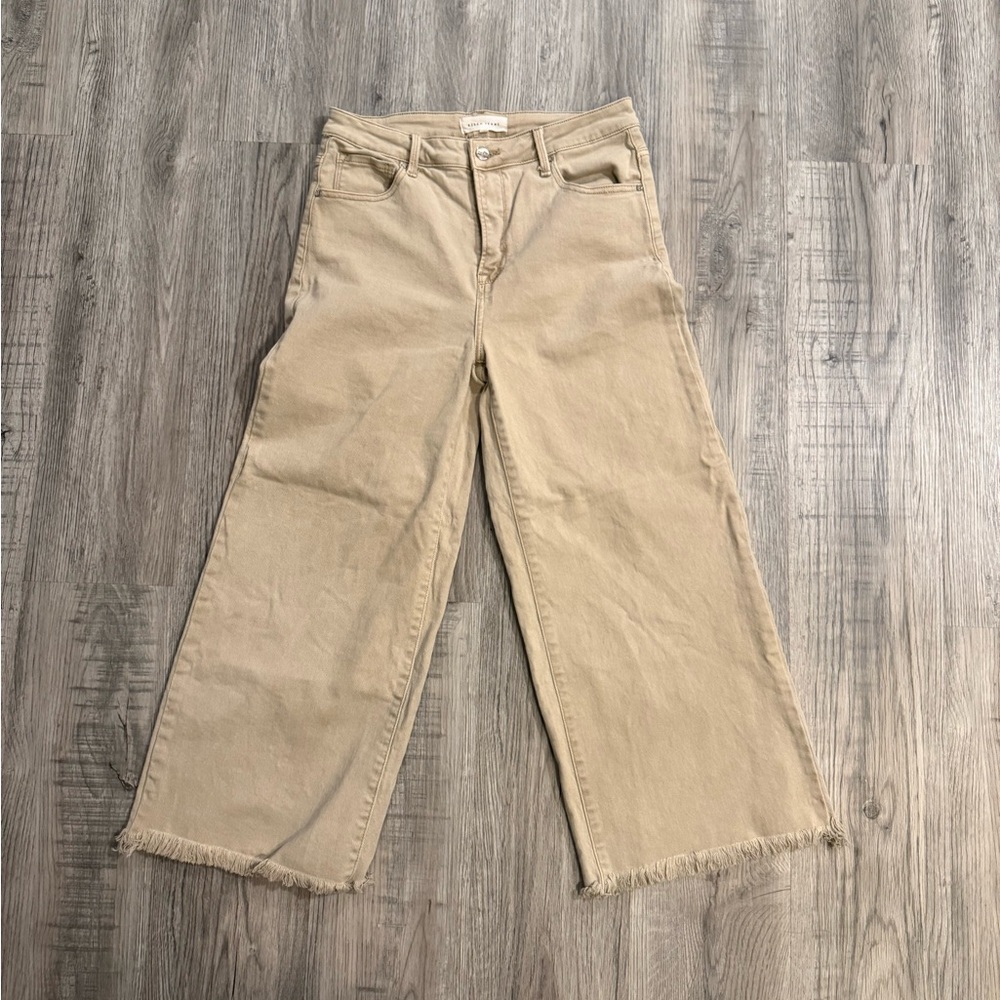 Classic Tan Wide Leg Jeans